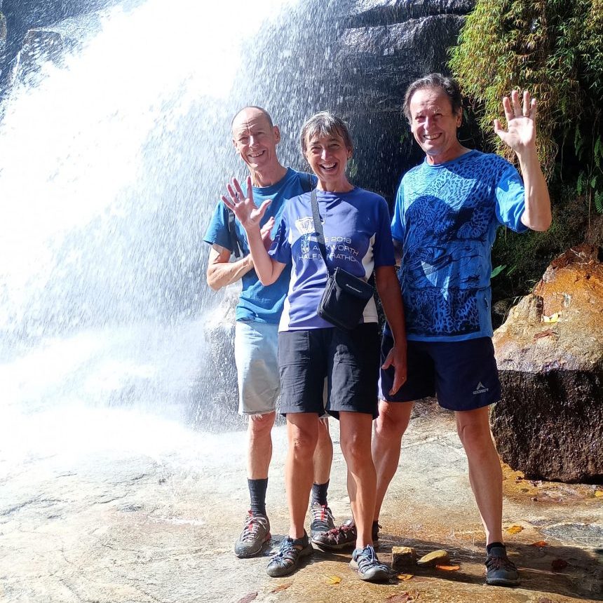 Photo of Sam, Peter and Mike at Porcupine Falls