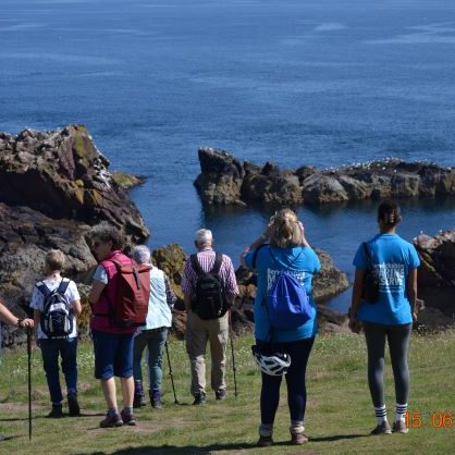 Looking out to sea on the guided walk at St Abbs